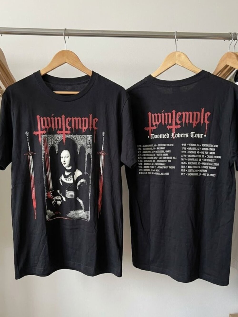 Twin Temple Doomed Lovers Tour 2026 T-Shirt Reprint